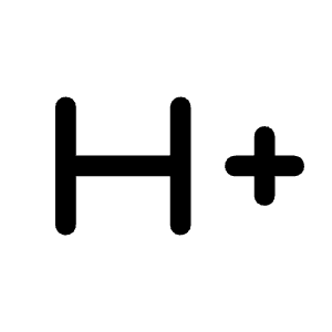 H Plus Mobiledata Fill Icon from Rounded Fill - Material Symbols Set