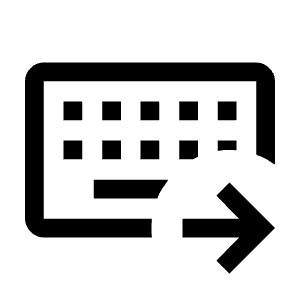 Keyboard External Input Icon from Outlined Line - Material Symbols Set