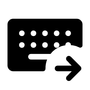 Keyboard External Input Fill Icon from Rounded Fill - Material Symbols Set