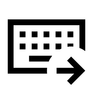 Keyboard External Input Icon from Sharp Line - Material Symbols Set