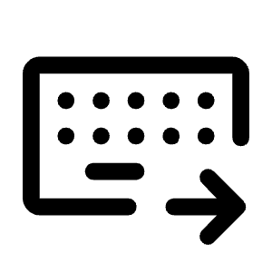 Keyboard External Input Icon from Rounded Line - Material Symbols Set