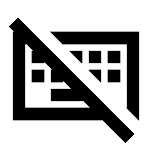 Keyboard Off Icon from Sharp Line - Material Pro Free Set