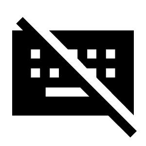 Keyboard Off Fill Icon from Sharp Fill - Material Symbols Set