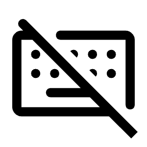 Keyboard Off Icon from Rounded Line - Material Symbols Set