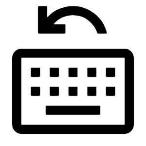 Keyboard Previous Language Icon from Outlined Line - Material Symbols Set