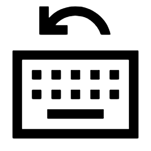 Keyboard Previous Language Icon from Sharp Line - Material Symbols Set