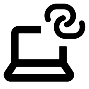 Laptop Hotspot Icon from Rounded Line - Material Pro Free Set