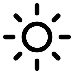 Light Mode Icon from Rounded Line - Material Symbols Set