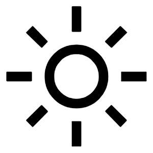 Light Mode Icon from Sharp Line - Material Symbols Set