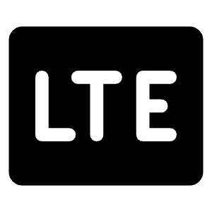 Lte Mobiledata Badge Fill Icon from Rounded Fill - Material Symbols Set