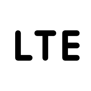 Lte Mobiledata Fill Icon from Rounded Fill - Material Symbols Set