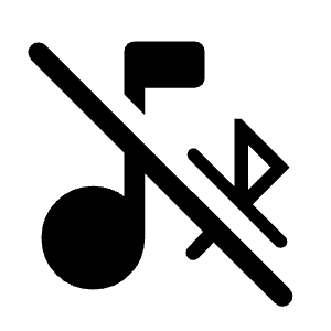 Media Bluetooth Off Icon from Rounded Line - Material Symbols Set