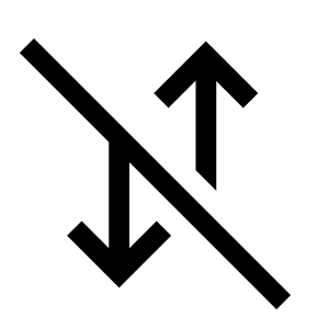 Mobiledata Off Icon from Sharp Line - Material Symbols Set