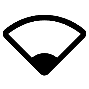 Network Wifi 1 Bar Fill Icon from Rounded Fill - Material Symbols Set