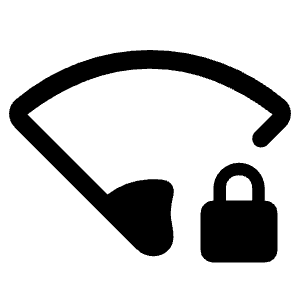 Network Wifi 1 Bar Locked Icon from Rounded Line - Material Symbols Set