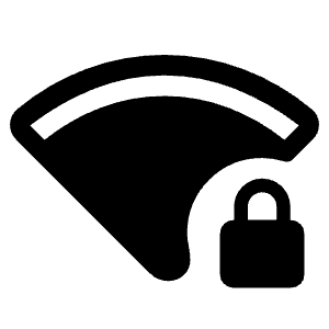 Network Wifi Locked Icon from Rounded Line - Material Symbols Set