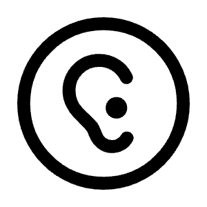 Noise Control On Icon from Rounded Line - Material Symbols Set