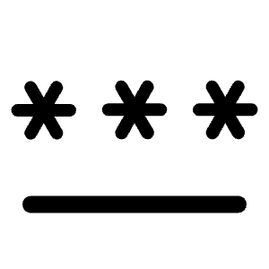 Password Icon from Rounded Line - Material Symbols Set