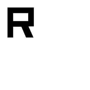 R Mobiledata Fill Icon from Sharp Fill - Material Symbols Set