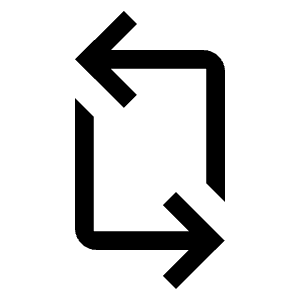 Screen Rotation Up Icon from Outlined Line - Material Symbols Set