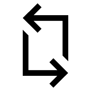Screen Rotation Up Icon from Sharp Line - Material Symbols Set
