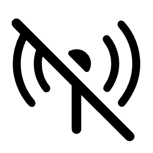 Signal Disconnected Fill Icon from Rounded Fill - Material Symbols Set