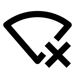 Signal Wifi Bad Icon from Outlined Line - Material Pro Free Set