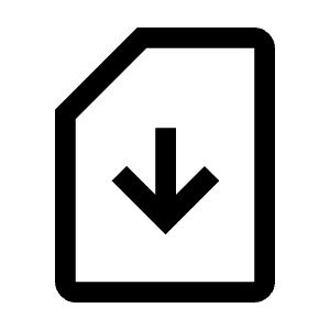 Sim Card Download Icon from Outlined Line - Material Symbols Set