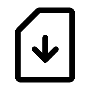 Sim Card Download Icon from Rounded Line - Material Symbols Set