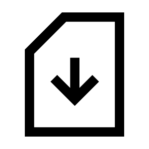 Sim Card Download Icon from Sharp Line - Material Symbols Set
