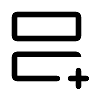Splitscreen Add Icon from Rounded Line - Material Symbols Set