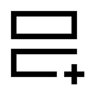 Splitscreen Add Icon from Sharp Line - Material Symbols Set