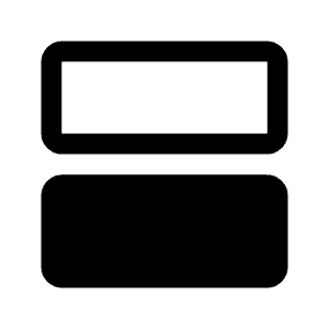 Splitscreen Bottom Fill Icon from Outlined Fill - Material Symbols Set