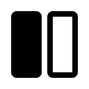 Splitscreen Left Fill Icon from Rounded Fill - Material Symbols Set