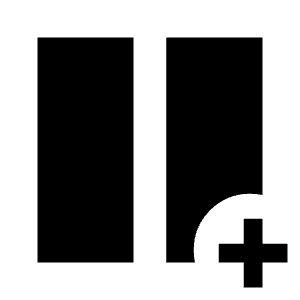 Splitscreen Vertical Add Fill Icon from Sharp Fill - Material Symbols Set