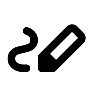 Stylus Note Icon from Rounded Line - Streamline Material Free Set