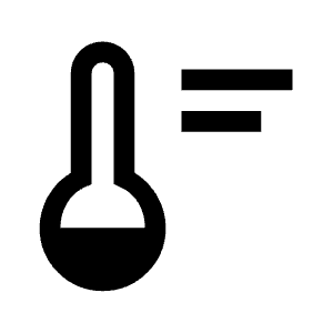 Thermostat Fill Icon from Sharp Fill - Material Symbols Set