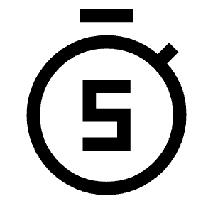 Timer 5 Icon from Sharp Line - Material Symbols Set