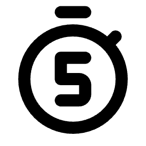 Timer 5 Icon from Rounded Line - Material Pro Free Set