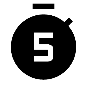 Timer 5 Fill Icon from Outlined Fill - Material Symbols Set