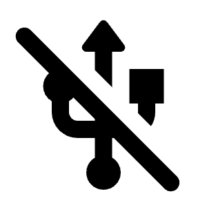 Usb Off Icon from Rounded Line - Streamline Material Free Set