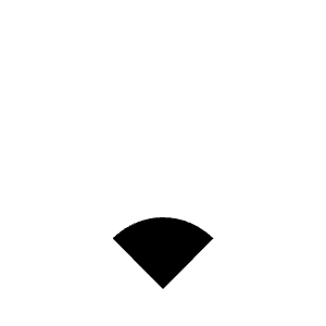Wifi 1 Bar Icon from Sharp Line - Material Symbols Set