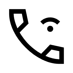 Wifi Calling Bar 2 Icon from Sharp Line - Material Symbols Set