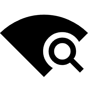 Wifi Find Fill Icon from Outlined Fill - Material Symbols Set