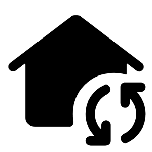 Wifi Home Fill Icon from Rounded Fill - Material Symbols Set