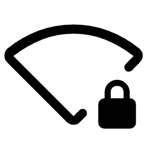 Wifi Lock Icon from Rounded Line - Material Symbols Set