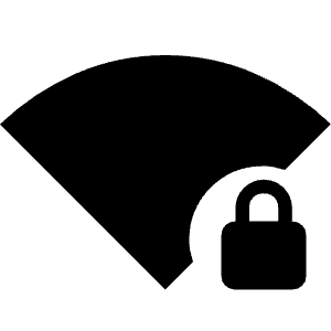 Wifi Lock Fill Icon from Outlined Fill - Material Symbols Set