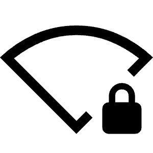 Wifi Lock Icon from Outlined Line - Material Symbols Set