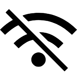 Wifi Off Icon from Outlined Line - Material Symbols Set