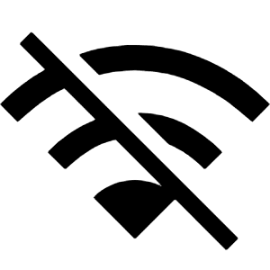 Wifi Off Icon from Sharp Line - Material Symbols Set